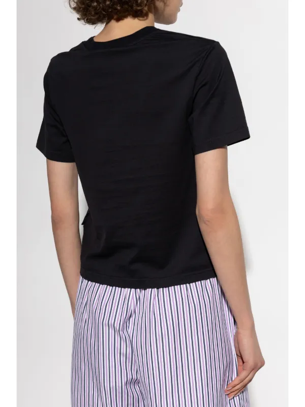 Palm Angels logo-embroidered T-shirt | Black | FARFETCH