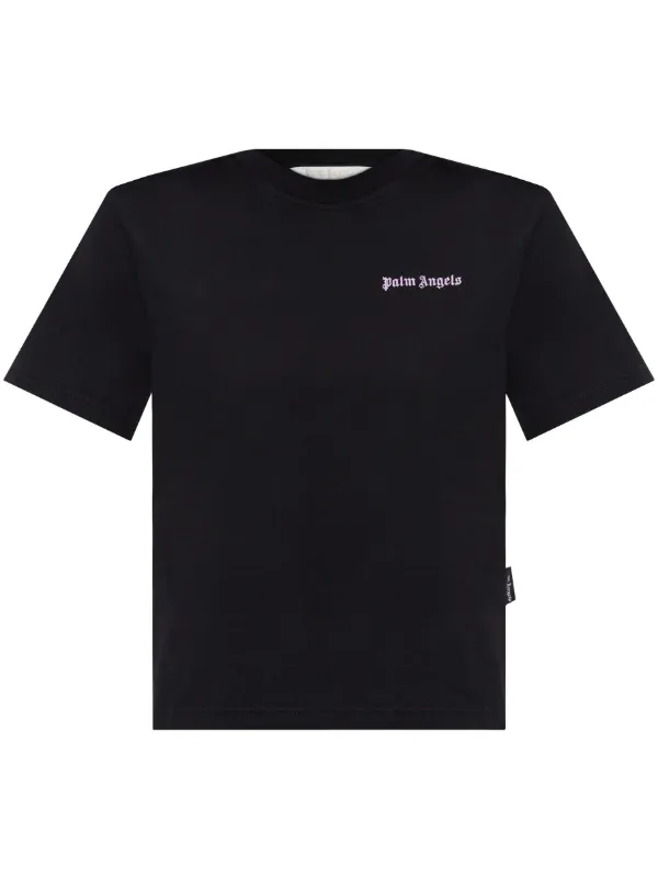 Tシャツ・カットソー PALM ANGELS Women Tops PWAA044F24JER0011036 Black Palm Angels Sunsets-print Cotton T-shirt | Black | FARFETCH