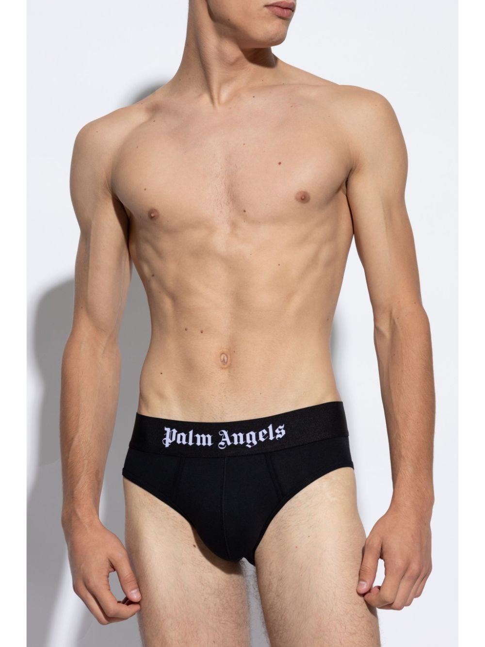 Palm Angels logo-print briefs (pack of two) - Zwart