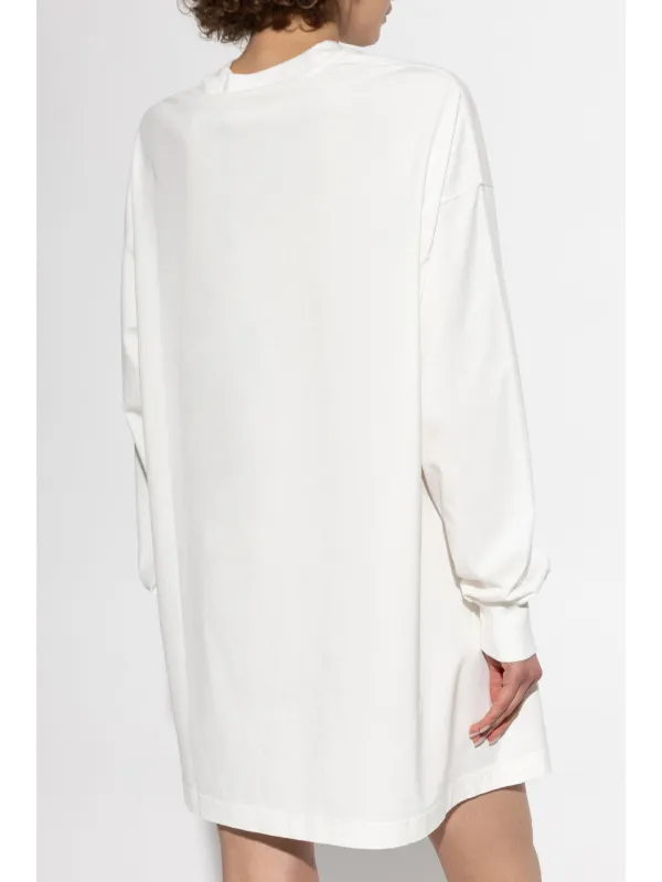 Palm Angels logo-print T-shirt Dress | White | FARFETCH