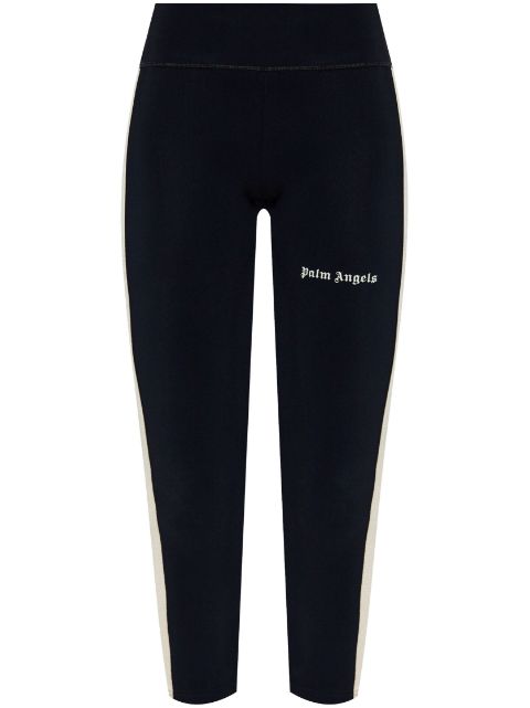 Palm Angels logo-print cropped leggings