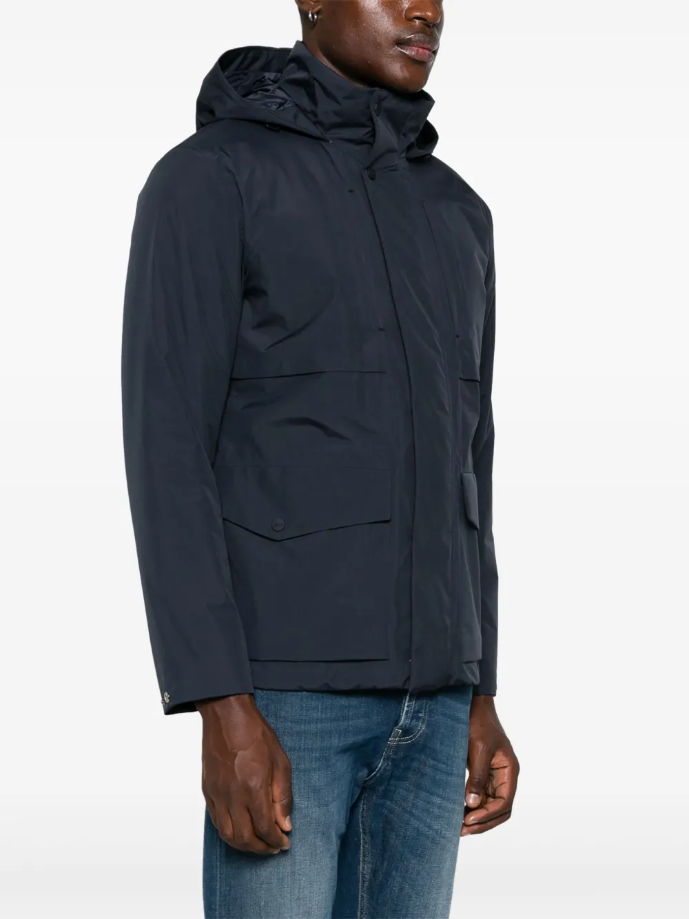 Herno Jack met capuchon Blauw