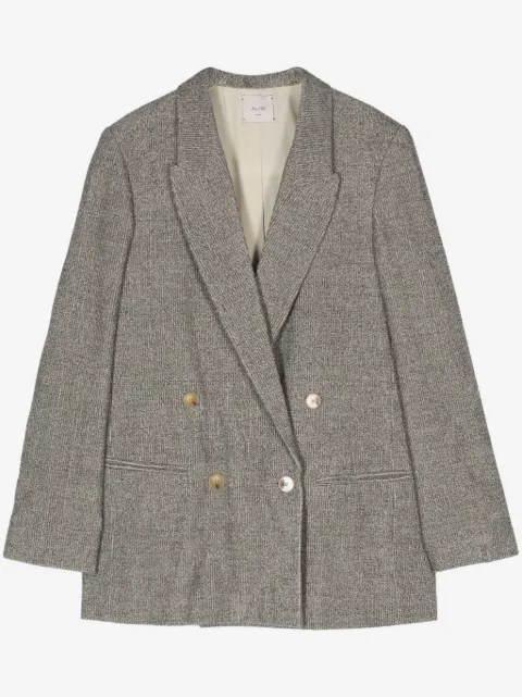 Alysi mélange-effect double-breasted blazer