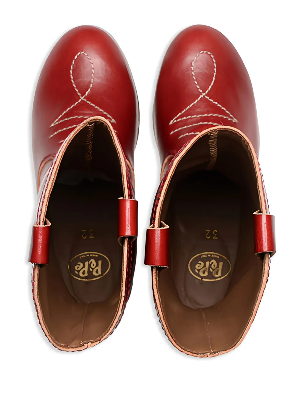 Pèpè leather Western-style boots Red
