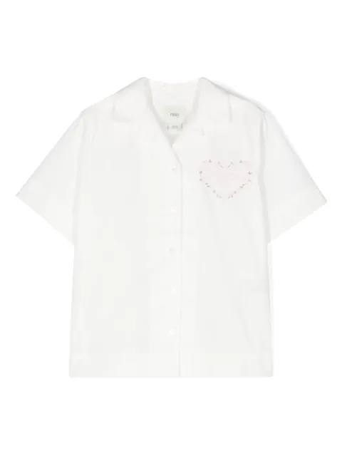 Fendi Kids logo-embroidered shirt
