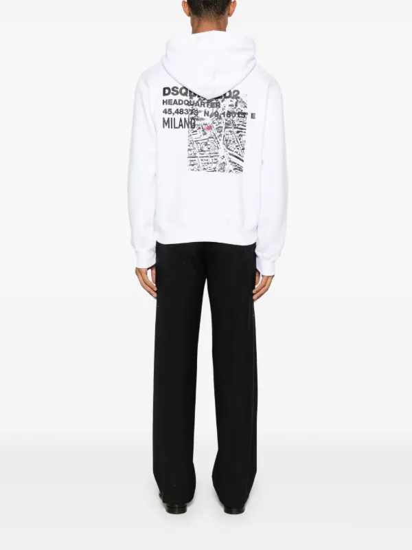 『Dsquared2』Ceresio Map パーカー DSQUARED2 Ceresio Map パーカー | ホワイト | FARFETCH JP
