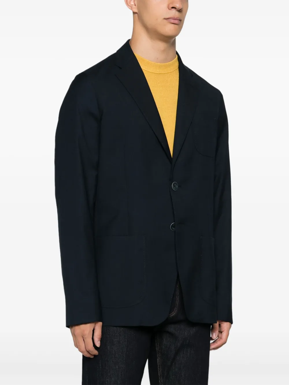 Herno Blazer met enkele rij knopen Blauw