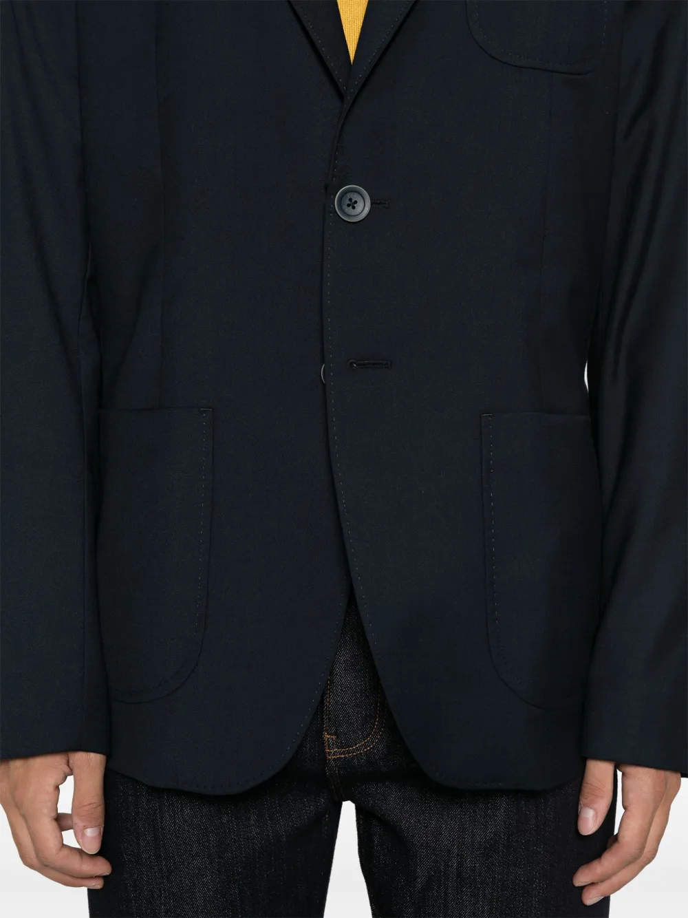 Herno Blazer met enkele rij knopen Blauw