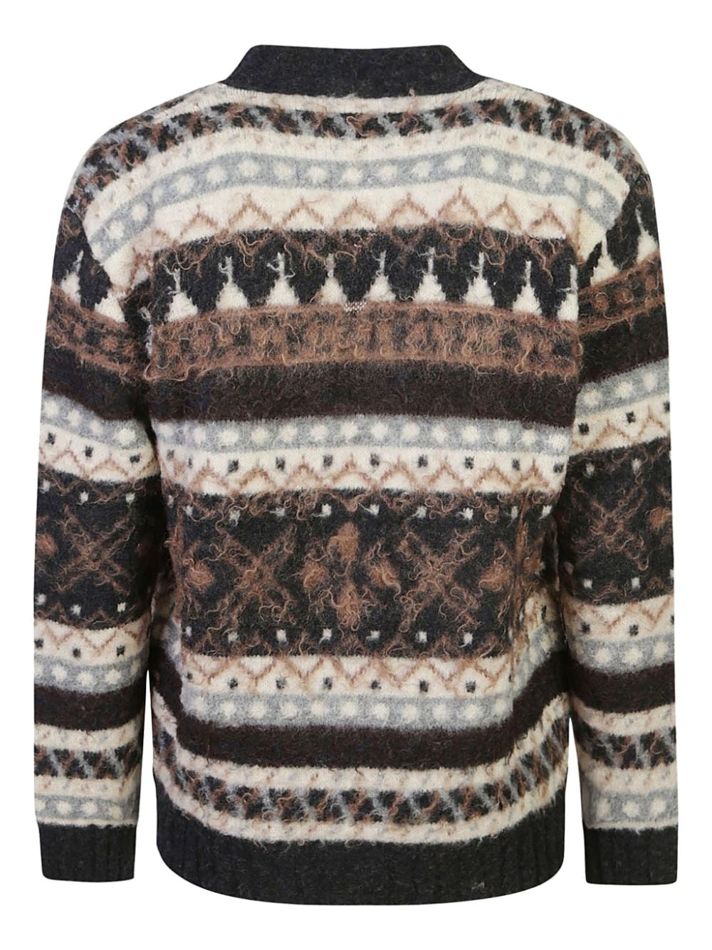 Barena fair isle-knit cardigan - Zwart