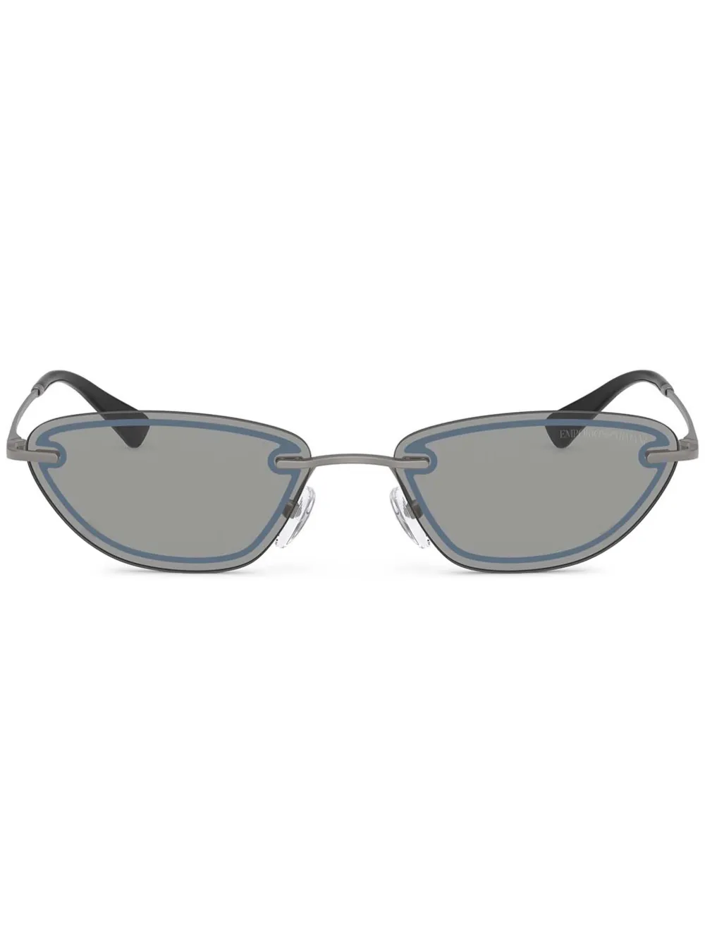 Emporio Armani Zonnebril met ovalen montuur Grijs