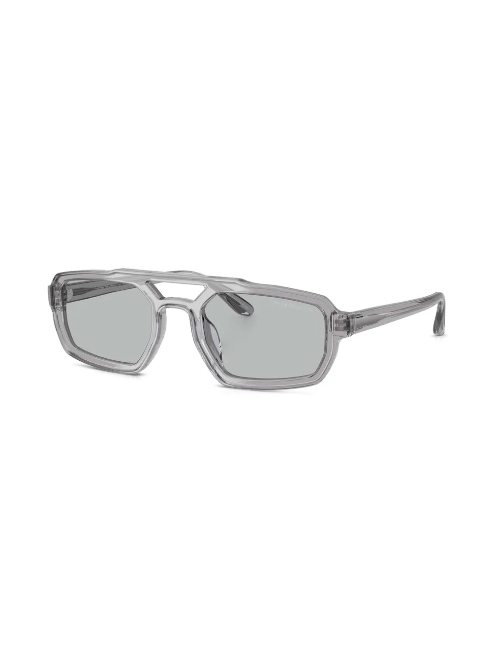 Emporio Armani Bril met doorzichtig vierkant montuur - Grijs