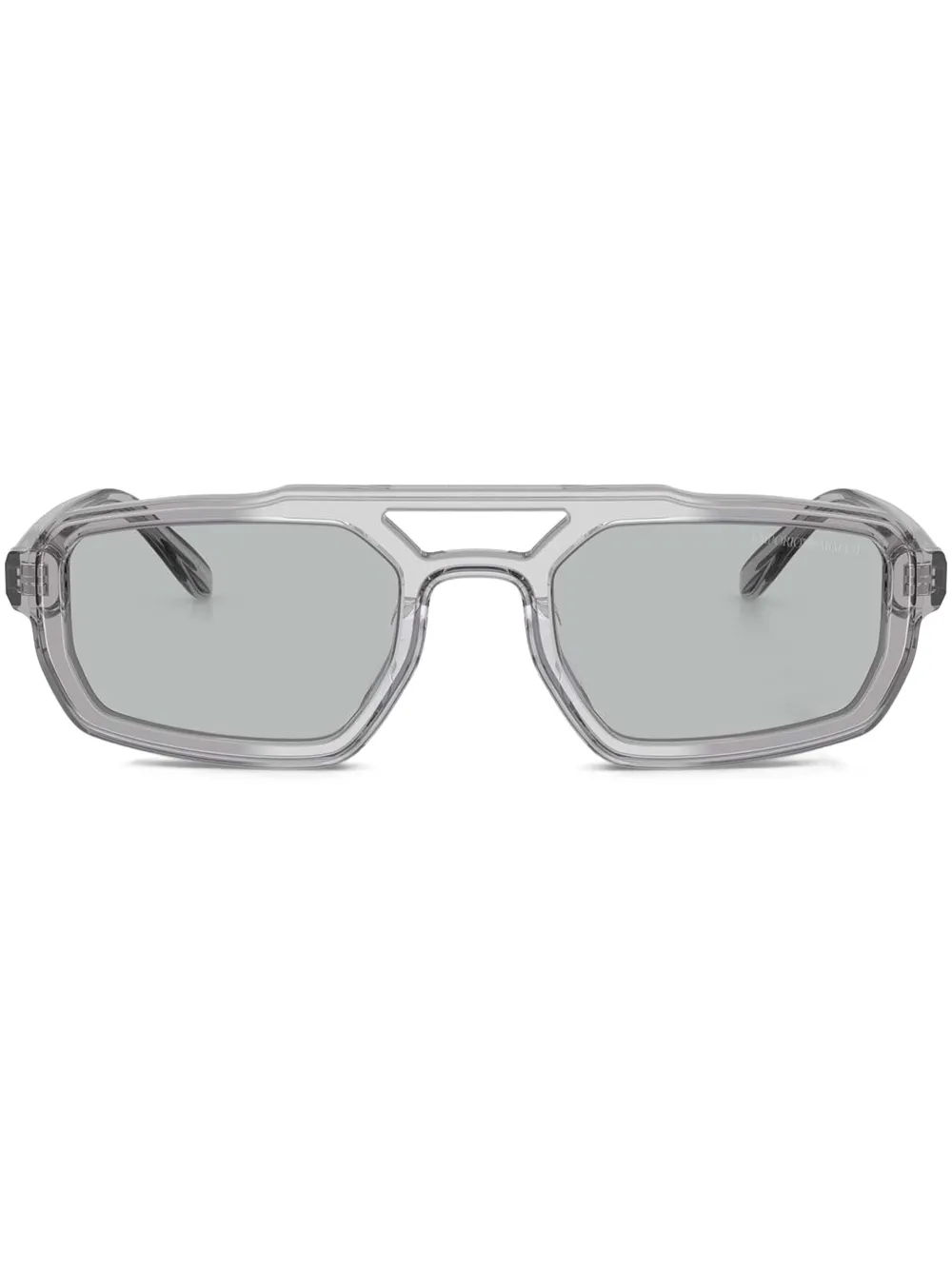 Emporio Armani Bril met doorzichtig vierkant montuur Grijs