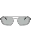 Emporio Armani transparent square glasses - Grey