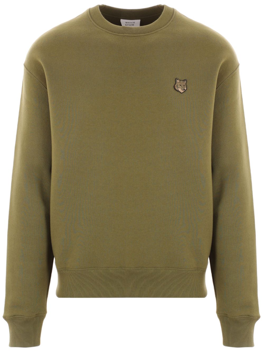 Shop Maison Kitsuné Fold Fox Head Sweater In Green