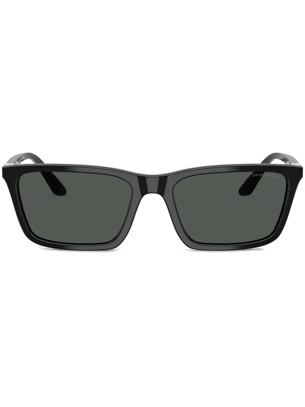 Emporio Armani Zonnebril met rechthoekig montuur Zwart