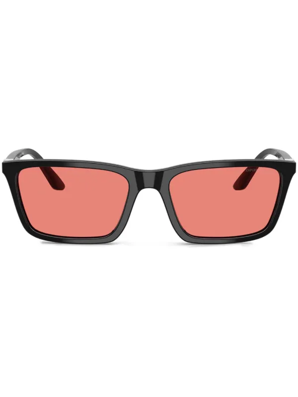 Emporio Armani スクエアフレーム サングラス | ブラック | FARFETCH JP