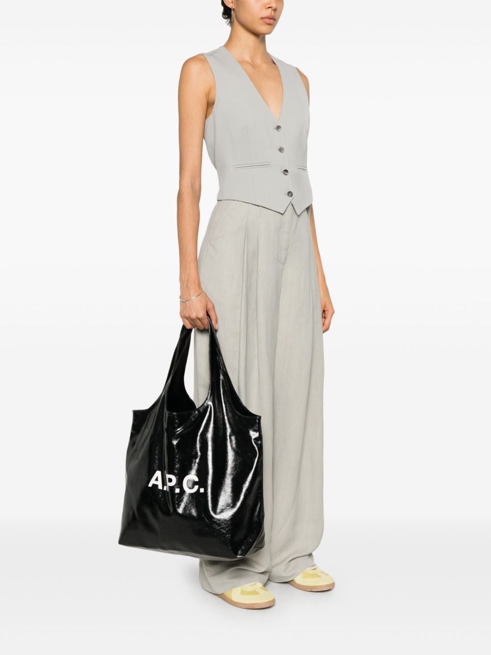 Shop Apc Ninon Tote Bag In Black