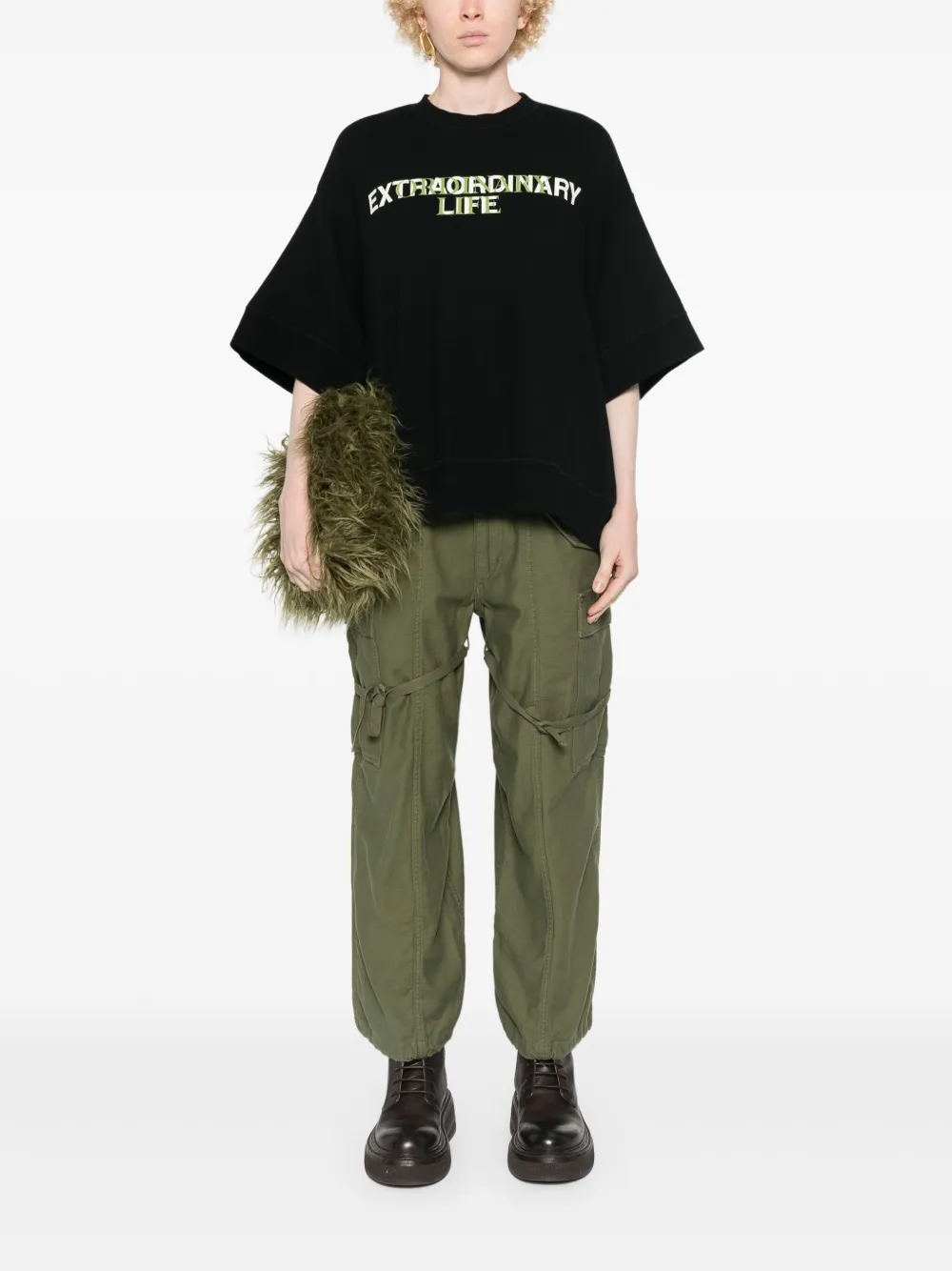 Undercover Sweater met tekst - Zwart