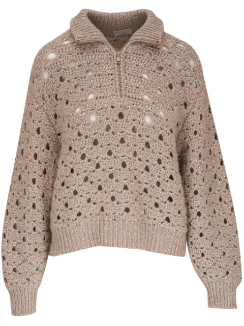 Brunello Cucinelli paillette-embellished jumper Women