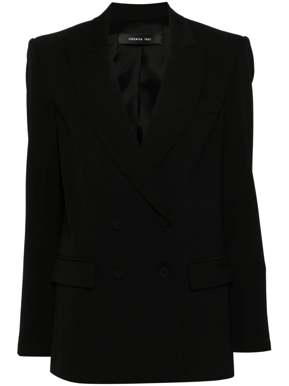 Federica Tosi Twill blazer Zwart