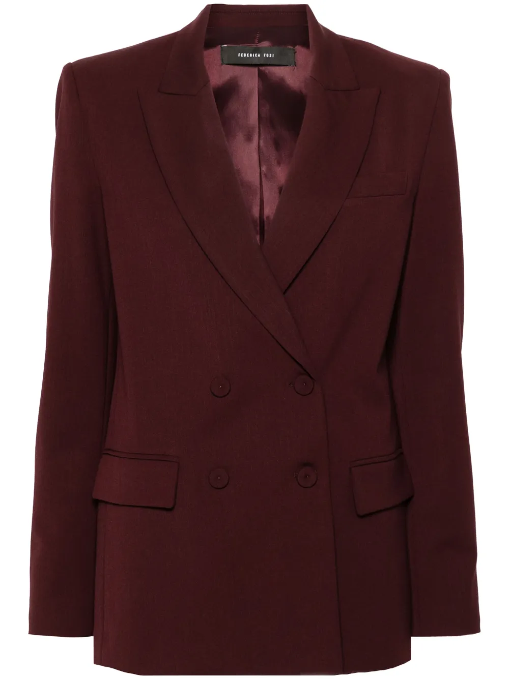 Federica Tosi Twill blazer Rood