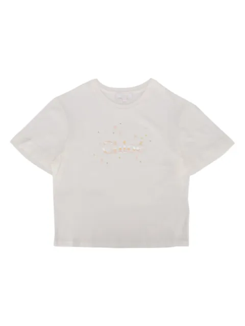 Chloé Kids logo-print T-shirt