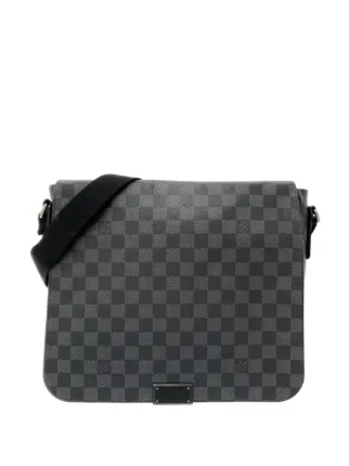 Louis Vuitton Pre Owned 2015 Damier Graphite District MM Crossbody Bag Black FARFETCH BH