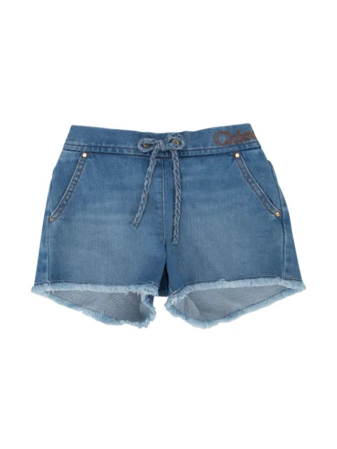 Chloé Kids logo-embroidered shorts