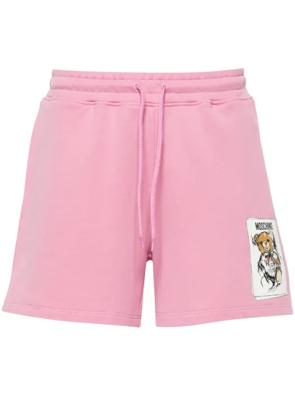 Moschino Teddy Bear print Shorts Pink FARFETCH HK