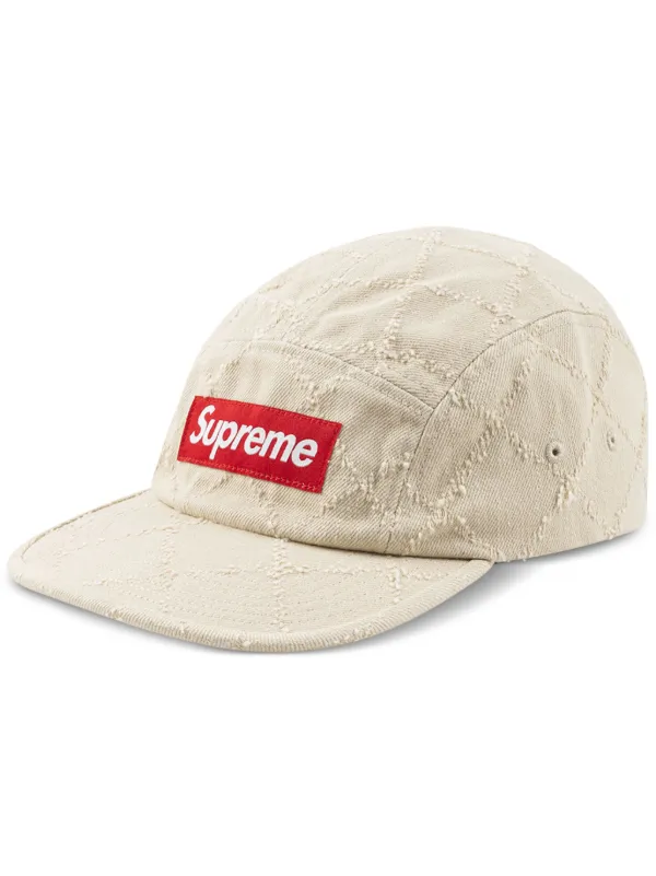 Supreme Punched Denim Camp Cap Neutrals FARFETCH TR