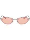 Emporio Armani oval-frame sunglasses - Silver