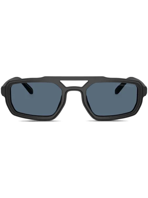 Emporio Armani matte rectangle sunglasses