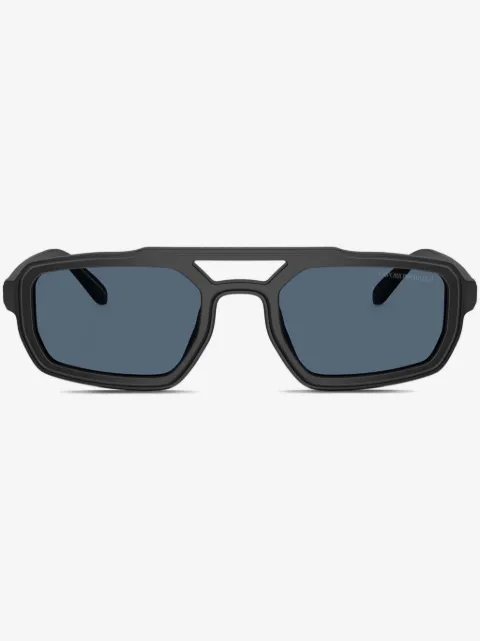 Emporio Armani Óculos de sol retangular fosco