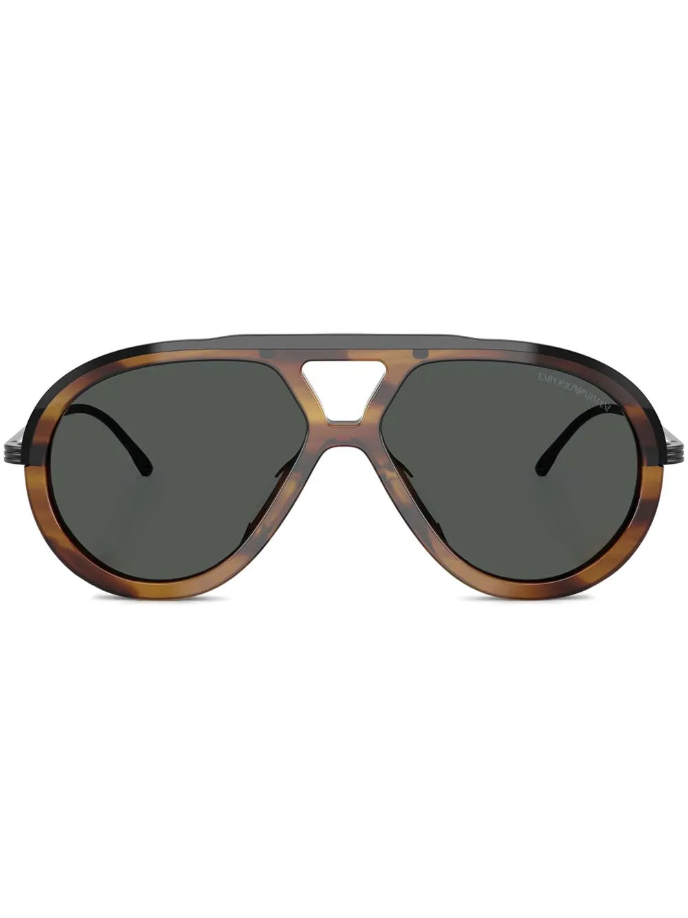 Emporio Armani Occhiali da sole con montatura stile pilota - Marrone