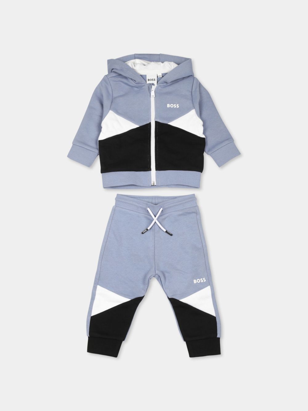 Bosswear Babies' Logo-print Tracksuit Set In Blue