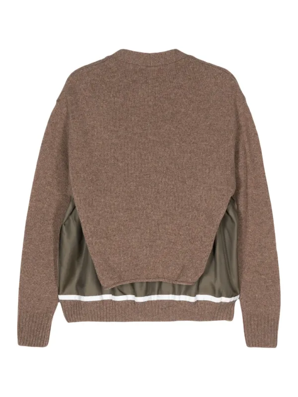 品質のいい Undercover レイヤード カーディガン | ブラウン | FARFETCH JP トップス