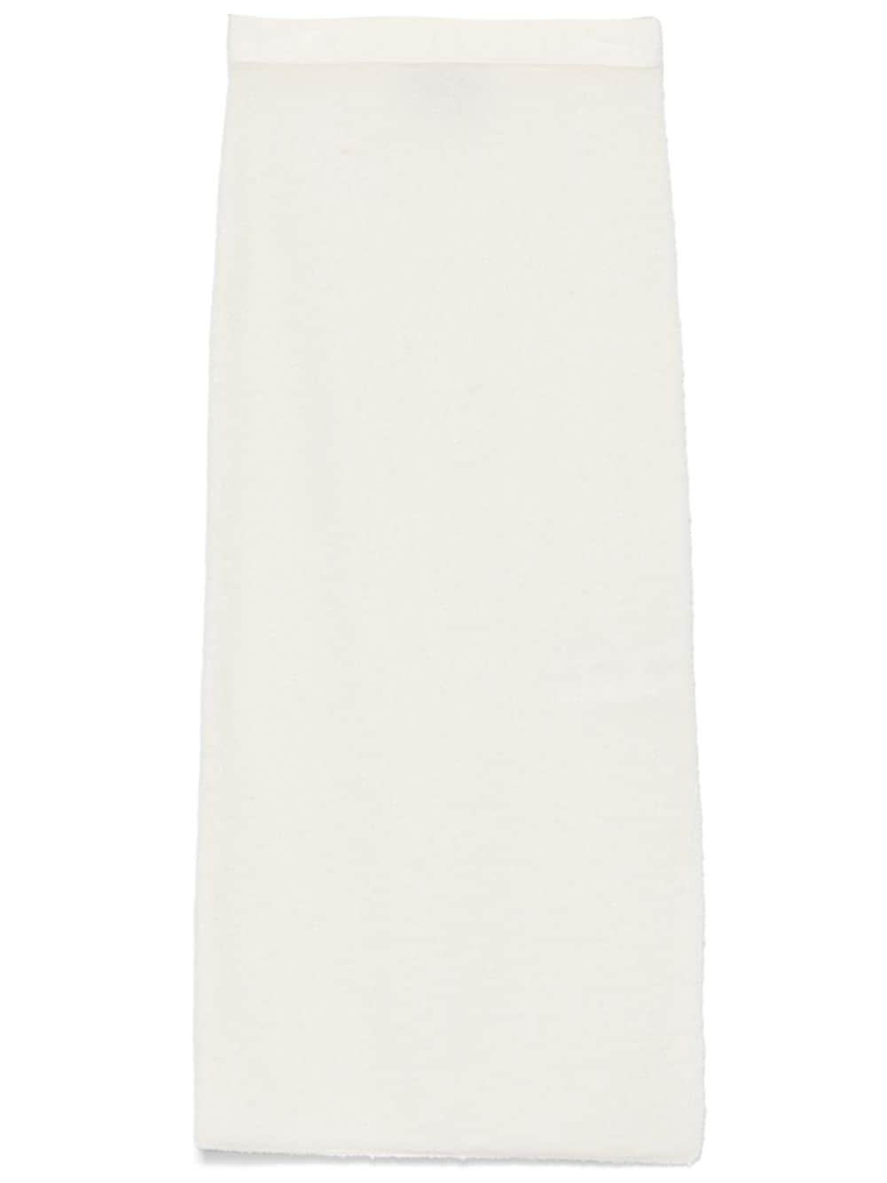 Shop Iceberg Bouclé Midi Skirt In Weiss