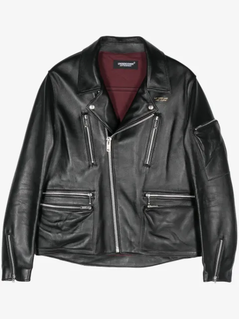Undercover leather biker jacket
