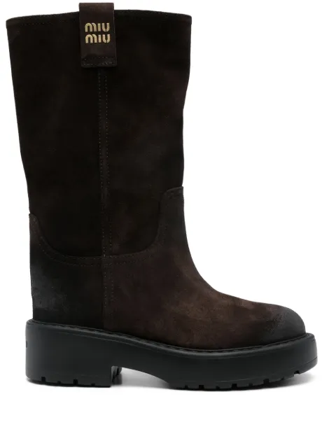 Miu Miu suede boots