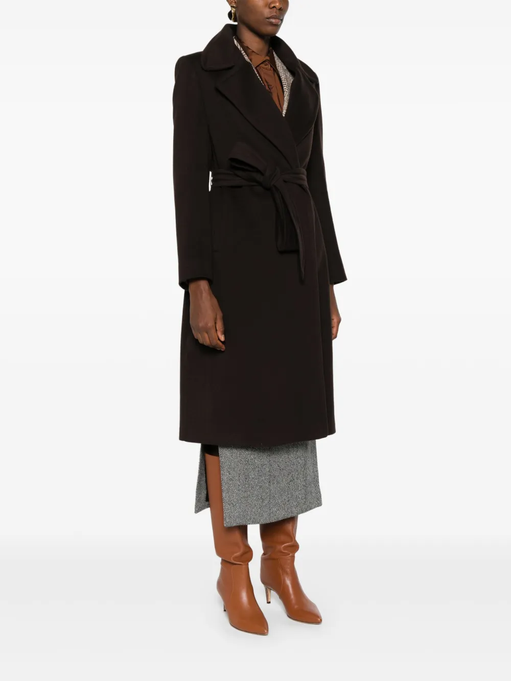 最新のデザイン Tagliatore ベルテッド コート | ブラウン | FARFETCH JP ジャケット・アウター