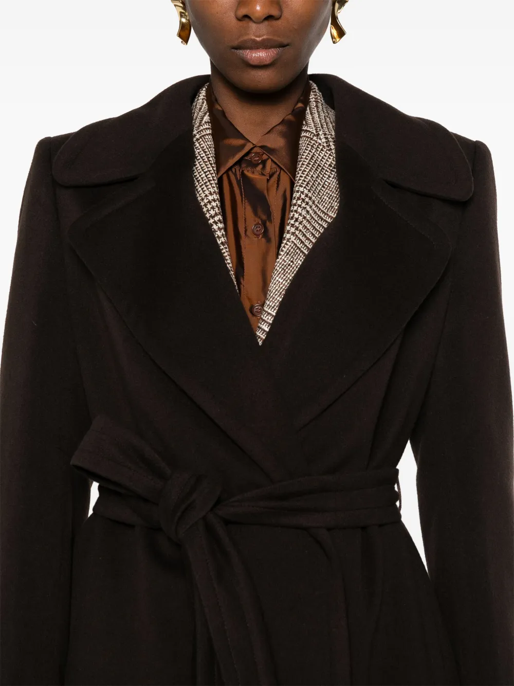 Tagliatore ベルテッド コート | ブラウン | FARFETCH JP