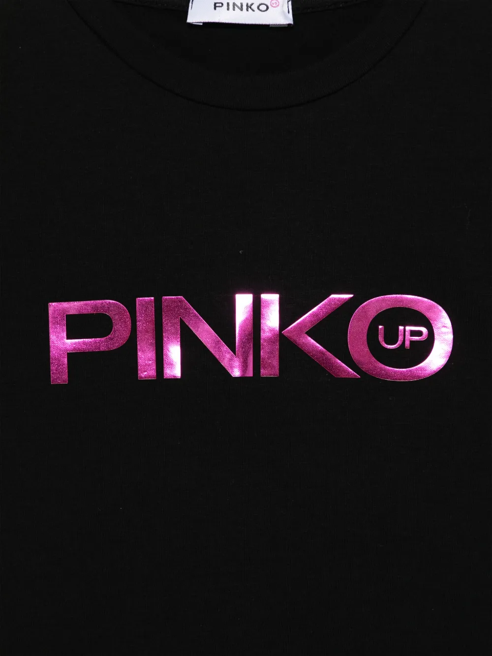 Pinko Kids T-shirt met logo-reliëf Zwart