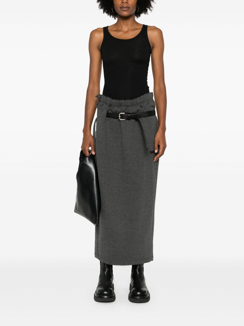 Shop Magliano Provincia Midi Skirt In Grey