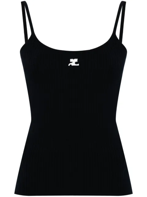 Courrèges camiseta tejida de canalé Reedition