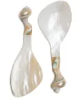 Gohar World salad servers (set of two) - White