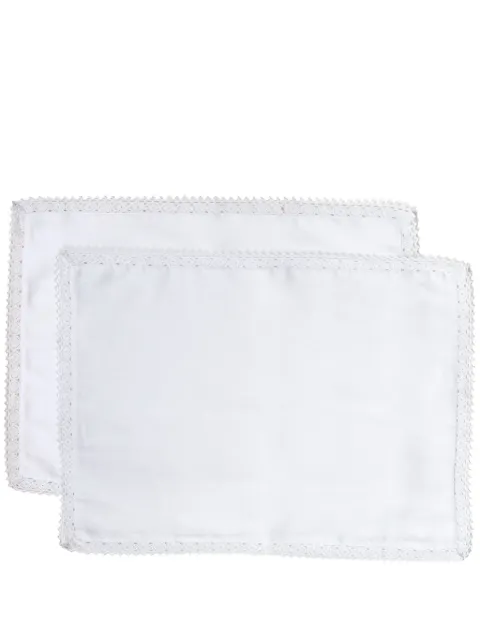 Gohar World crochet trim placemats (set of two)