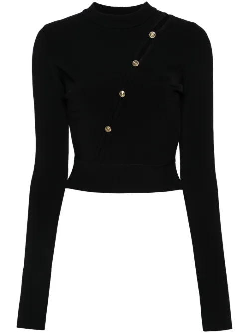 Pull à découpes - Versace Jeans Couture - Modalova