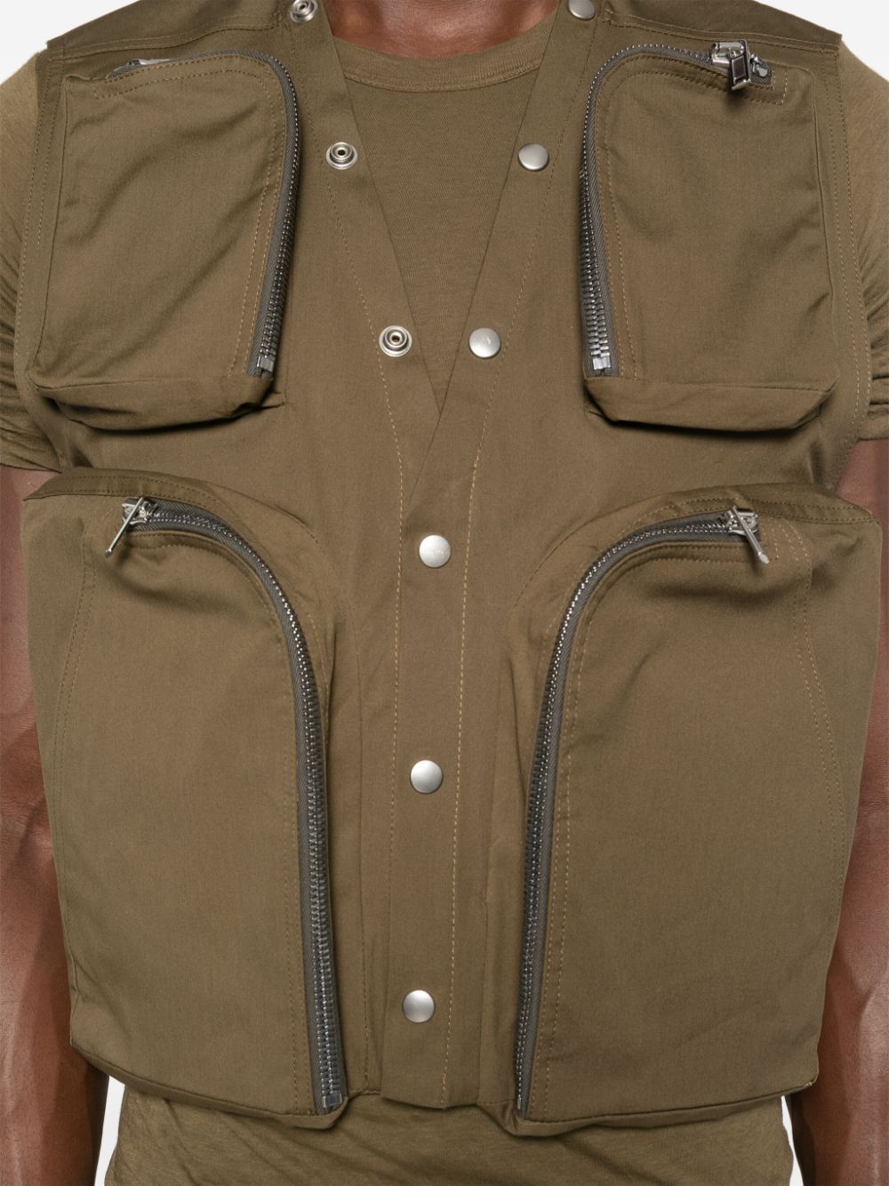 Shop Rick Owens Cargo-pockets Gilet In Green