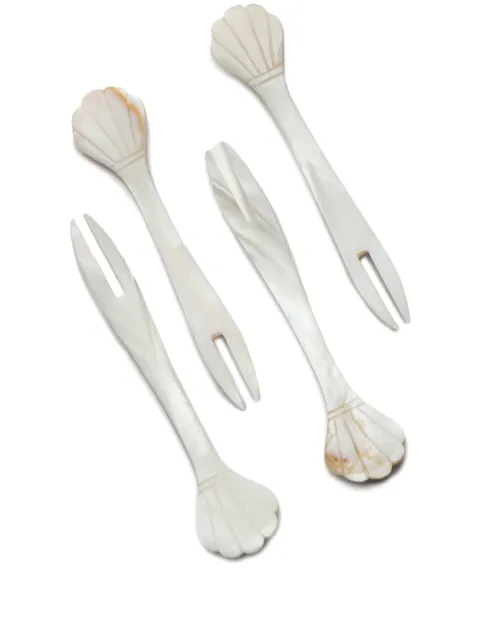 Gohar World mother-of-pearl seafood pick (set of four)
