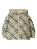Burberry Kids reversible checkered padded jacket - Neutrals